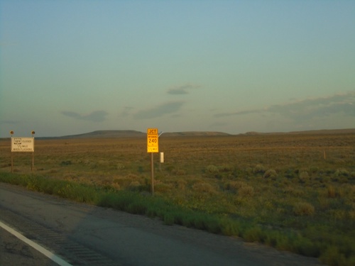 US-189 South Approaching WY-240