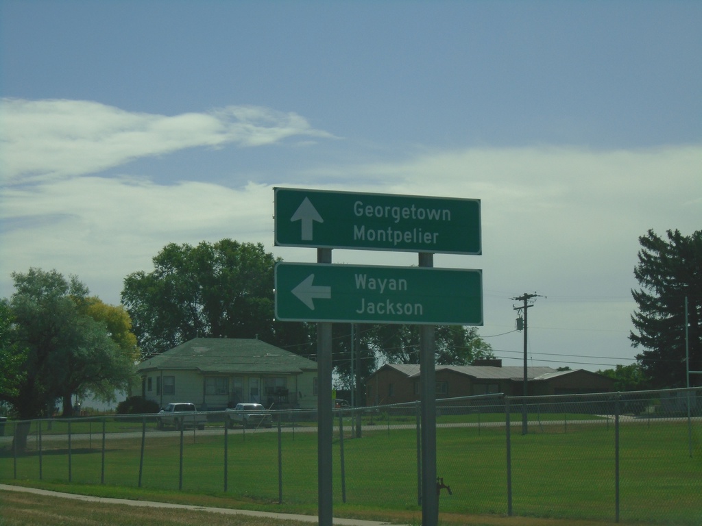 US-30 East/ID-34 North Approaching US-30/ID-34 Split