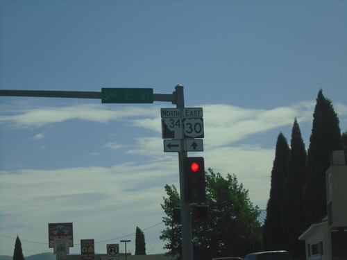 US-30 East/ID-34 North at US-30/ID-34 Split