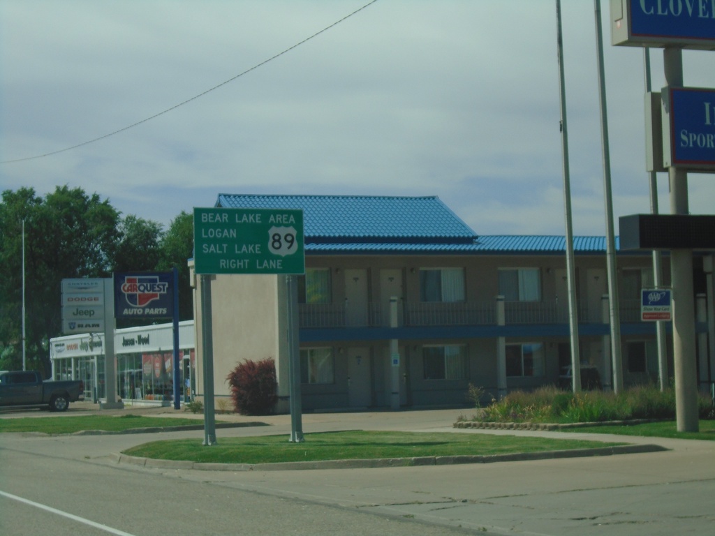 US-30 East/US-89 South approaching US-89