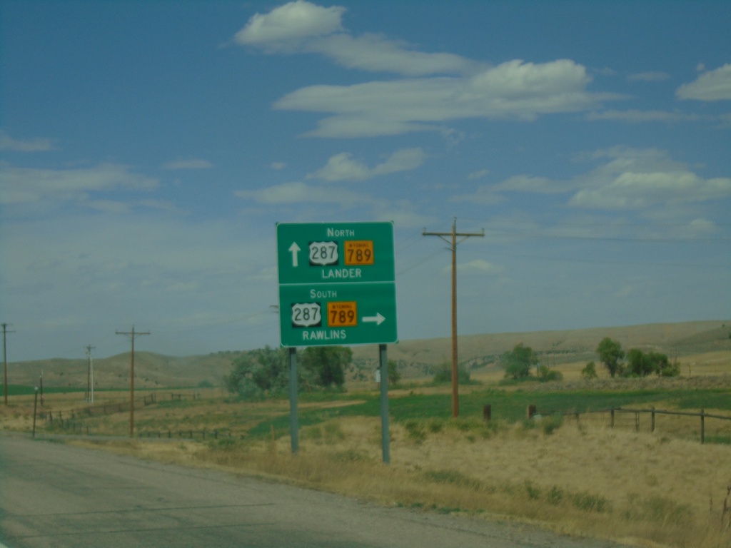 End WY-28 at US-287/WY-789