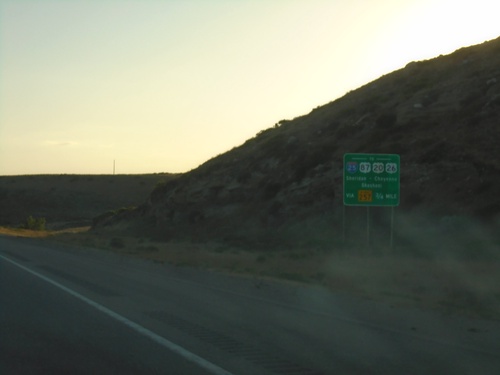 WY-220 East Approaching WY-257