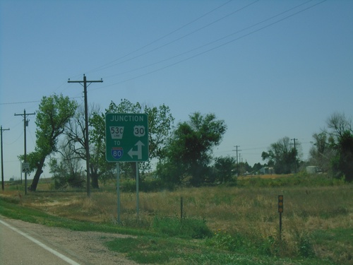 US-30 West Approaching NE-53C Link to I-80