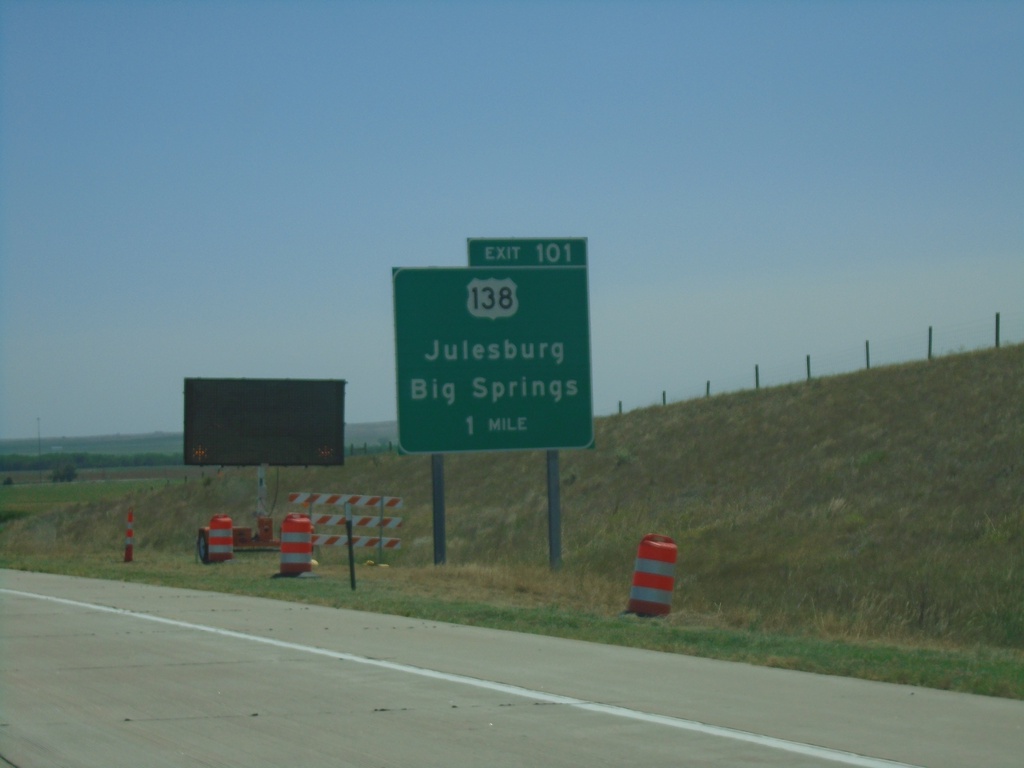 I-80 East - Exit 101