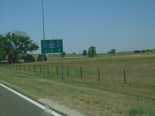 US-138 West Approaching I-80 (Exit 101)