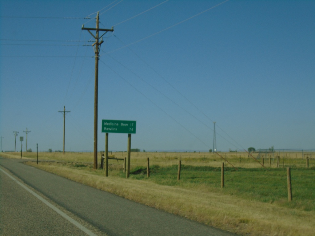 US-30 West/US-287 North - Distance Marker