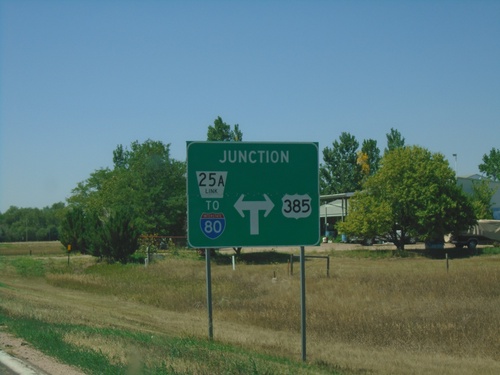 US-385 North Approaching NE-25A Link