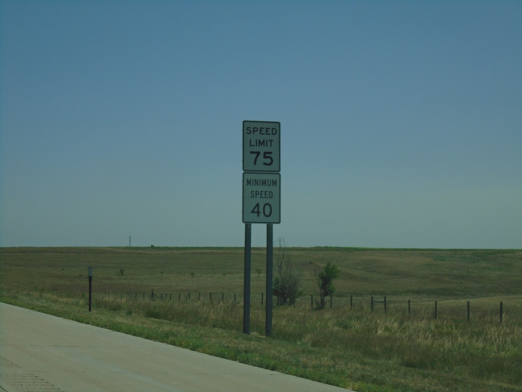 I-80 East - Speed Limit 75