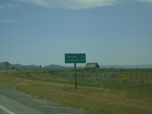 US-30 East/WY-89 South - Distance Marker