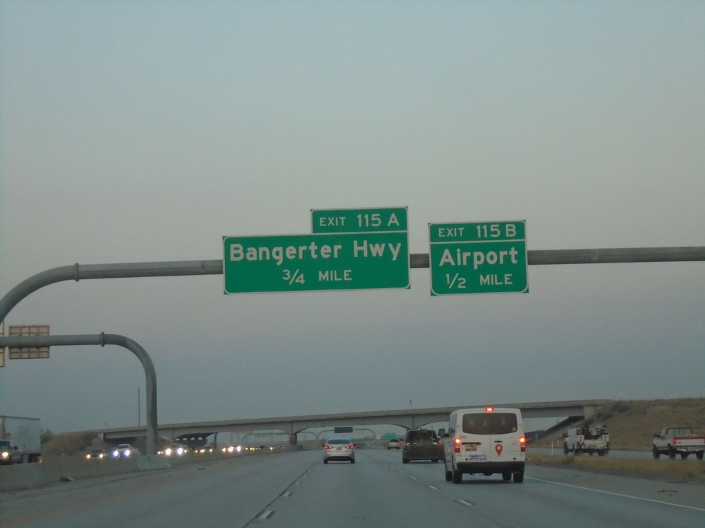 I-80 West - Exits 115B and 115A