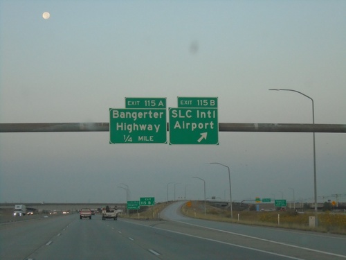 I-80 West - Exits 115B and 115A