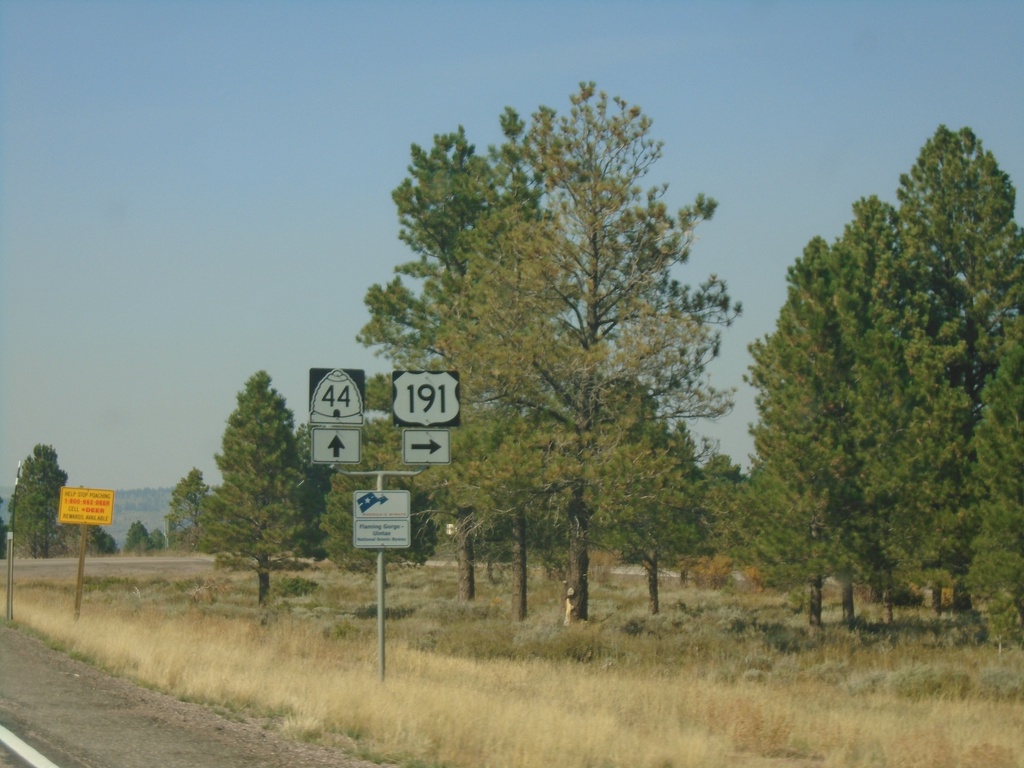 US-191 North at UT-44