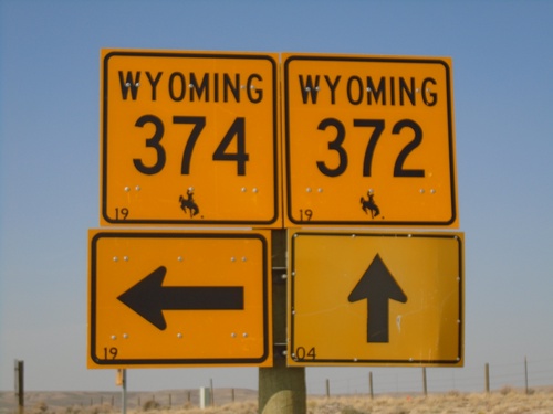 WY-372 North at WY-374