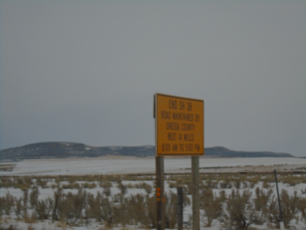 End ID-38 - Old Highway 37 Winter Maintenance