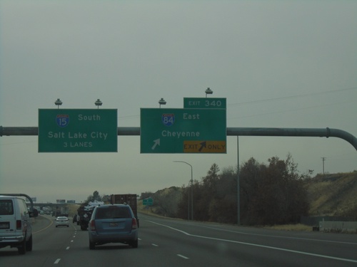 I-15 South/I-84 East Split - Exit 340