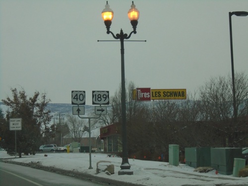 US-189 South/US-40 East at US-189/US-40 Split