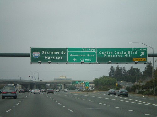 I-680 North - Exit 49A and Exit 49B