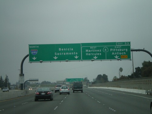 I-680 North - Approaching Exit 53