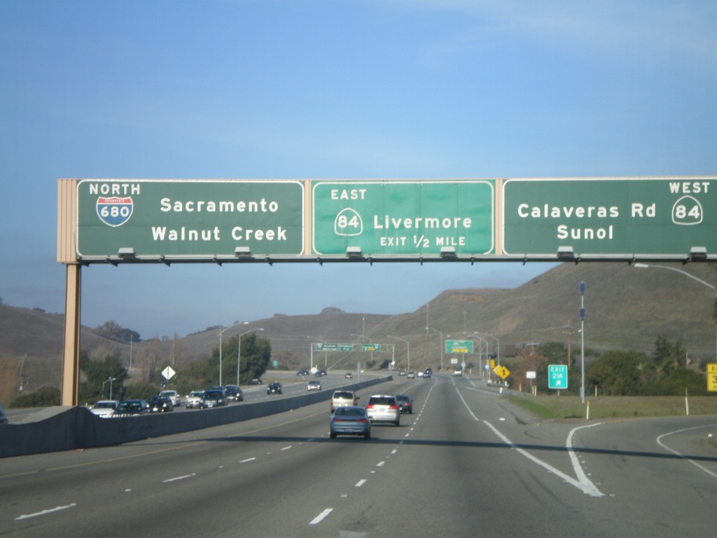 I-680 North - Exit 21A and Exit 21B