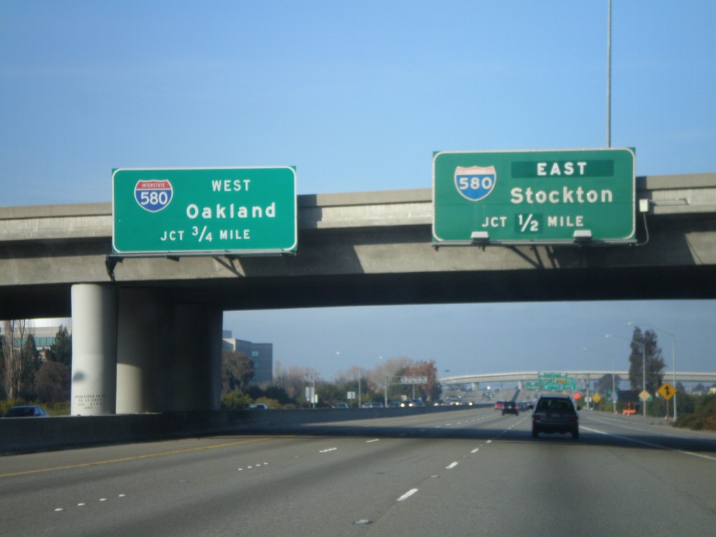 I-680 North Approaching Exit 30A and Exit 30B