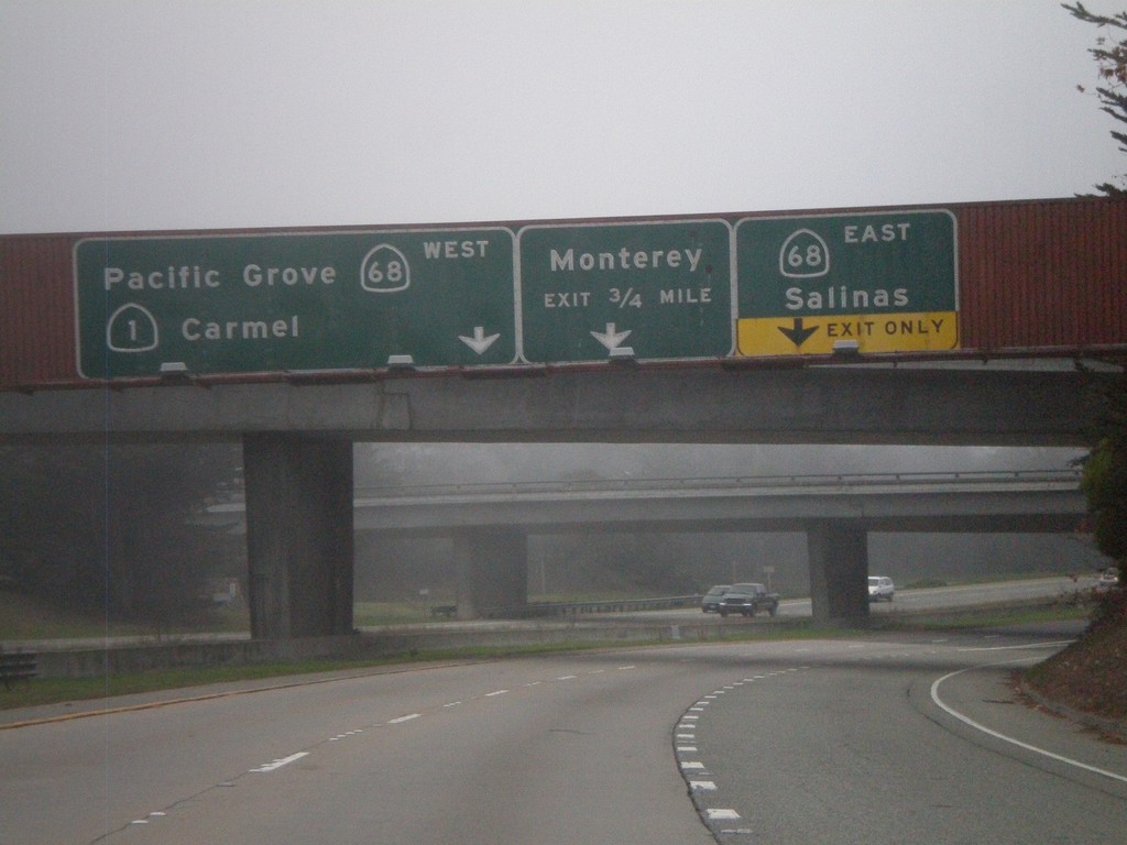 CA-1 South at Exit 401B and Exit 401A