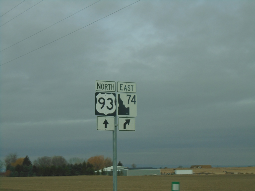 US-93 north at ID-74