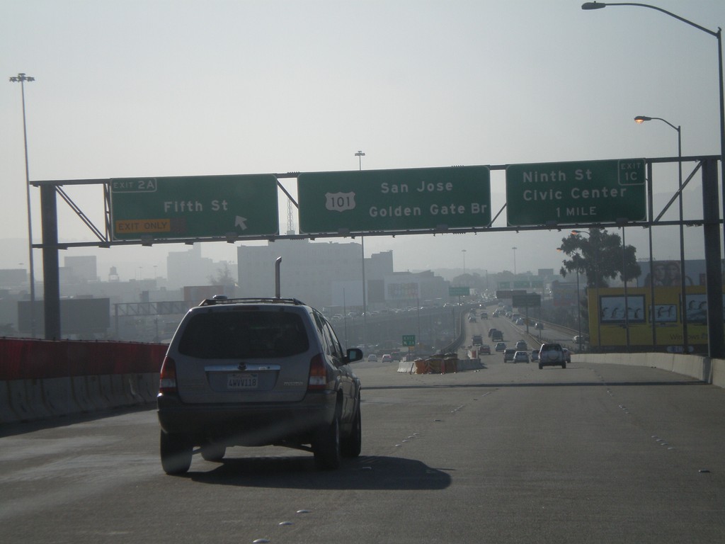 US-101 South - Exit 2A and Exit 1C