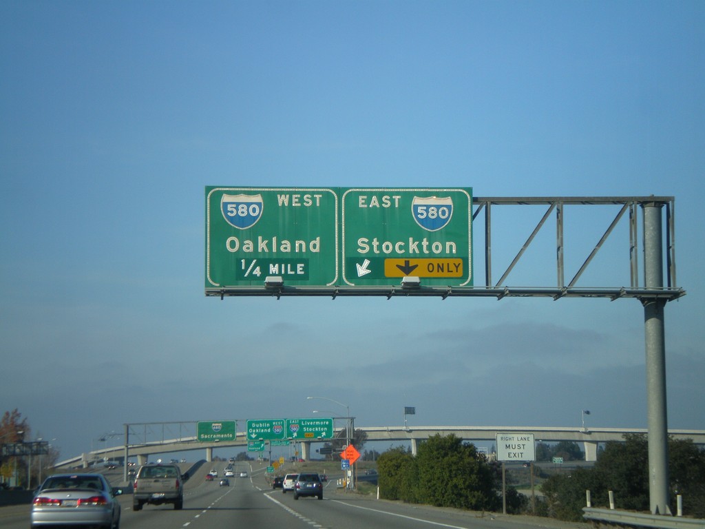 I-680 North - Approaching Exit 30A and Exit 30B