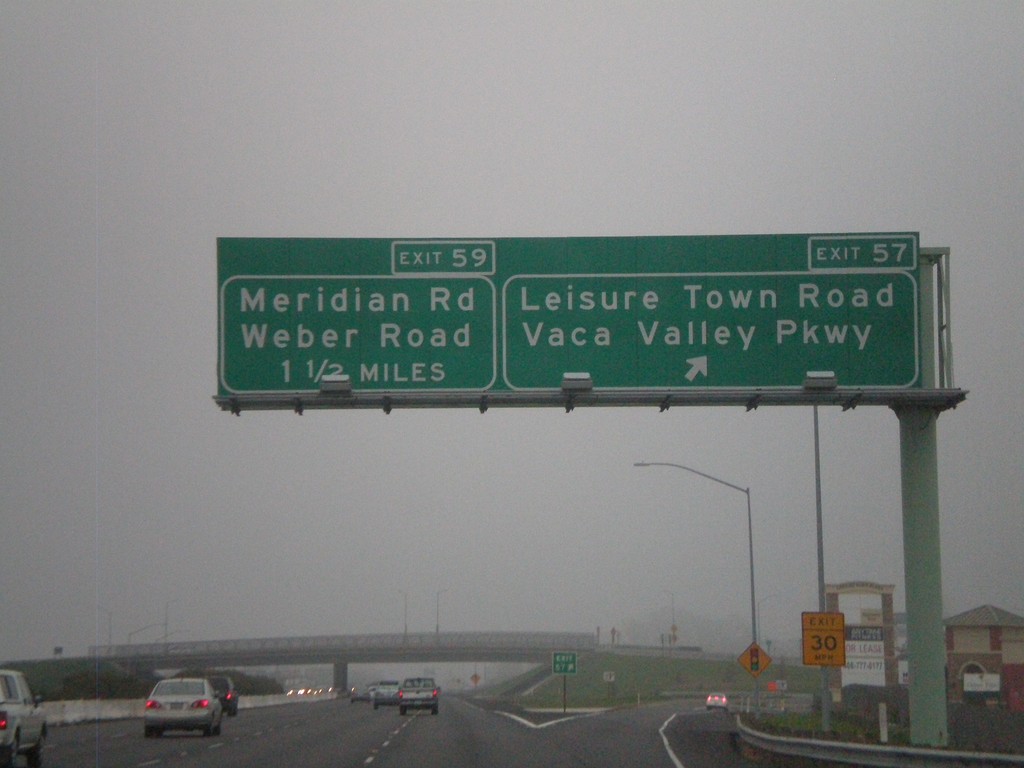 I-80 East - Exit 57 Approaching Exit 59