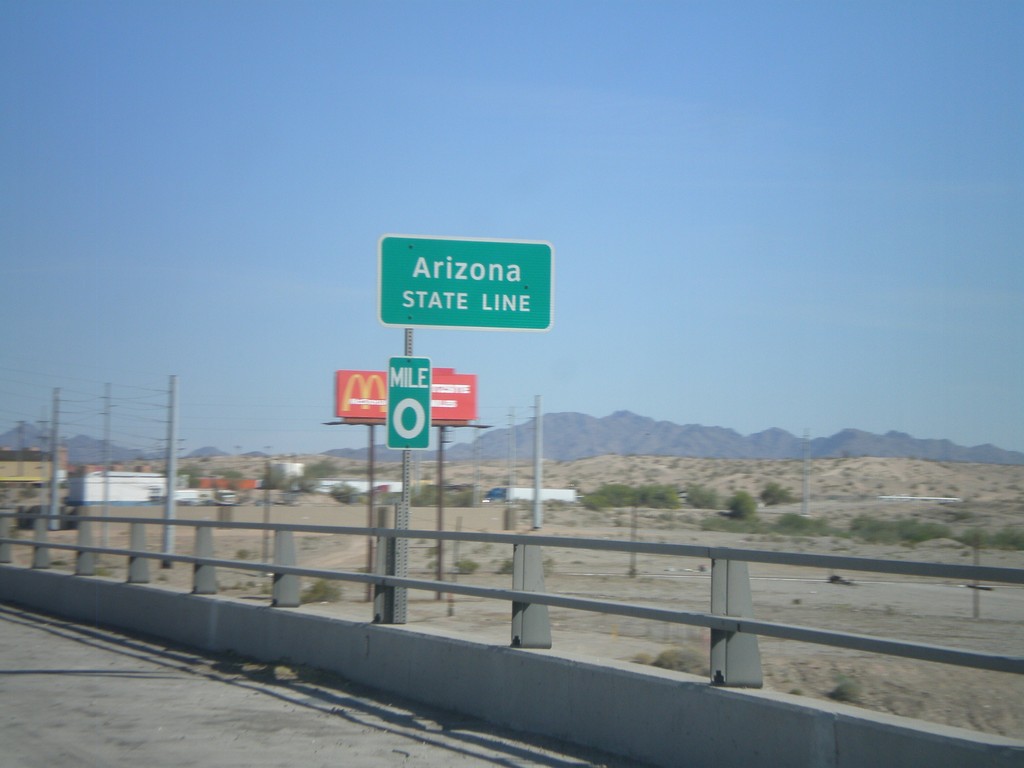 I-10 East - Arizona State Line