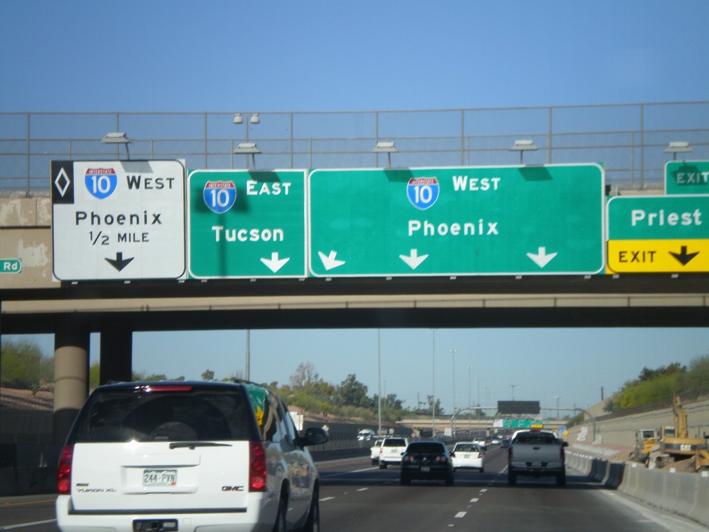 US-60 West at Exit 172 Approaching I-10