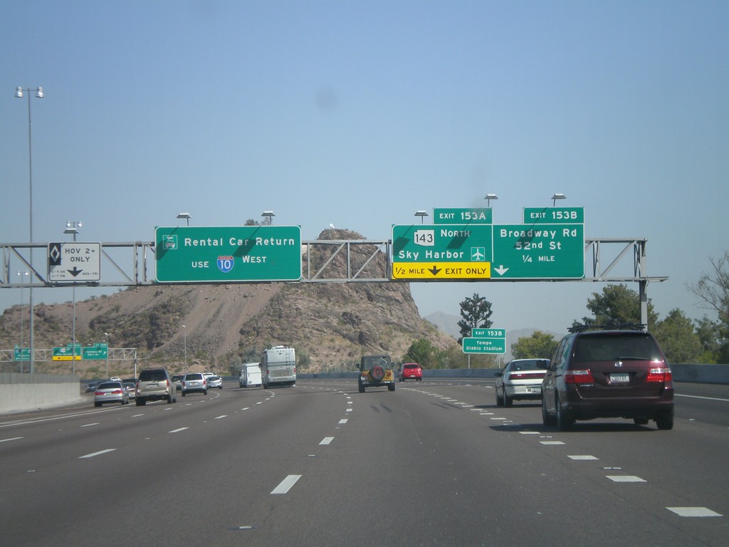 I-10 West - Exit 153A and Exit 153B