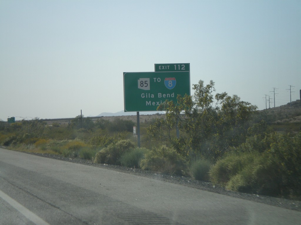 I-10 West Approaching Exit 112