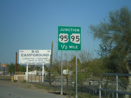 US-95 South Approaching AZ-95