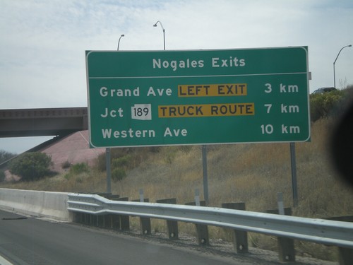 I-19 South - Nogales Exits