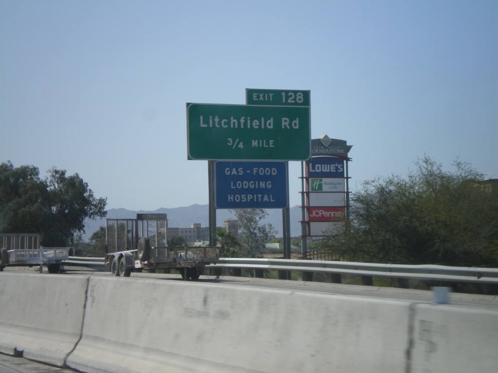 I-10 West Approaching Exit 128