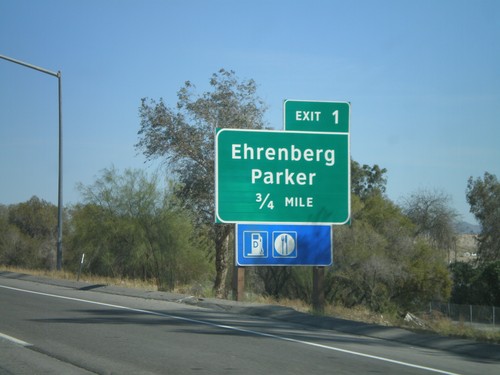 I-10 East - Arizona Exit 1