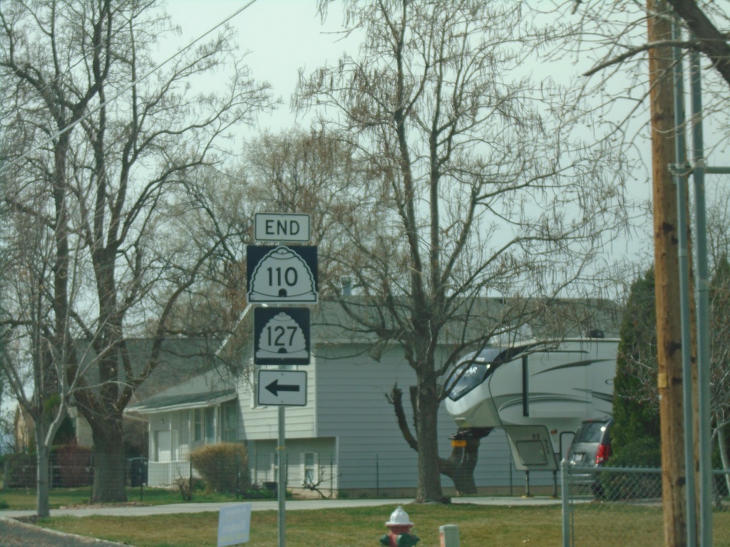 End UT-110 South at UT-127 (Antelope Drive)