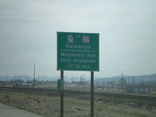 WA-290 East/To ID-53 Approaching Wellsley Ave