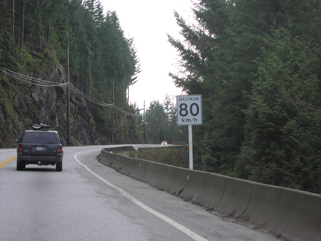 BC-99 South - Maximum 80 km/h