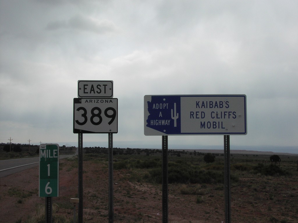 AZ-389 East - Adopt A Highway and Milemarker