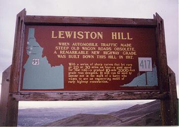 US-95 - Lewiston Hill Historic Marker