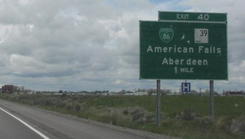 I-86 West Approaching Exit 40