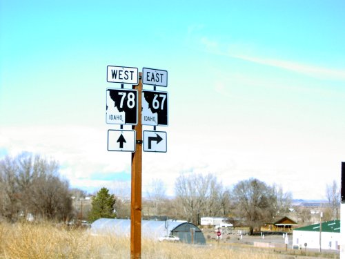 ID-78 West at ID-67 East