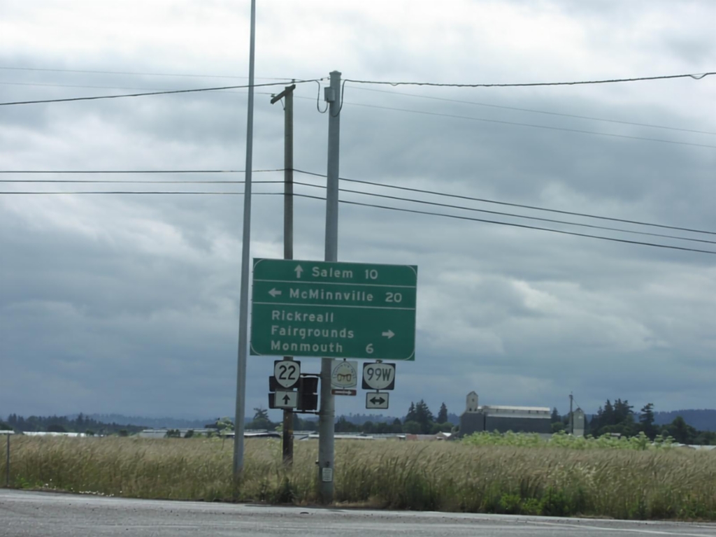 OR-22 East at OR-99W