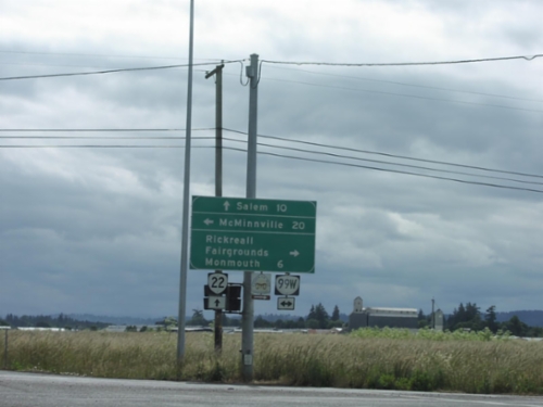 OR-22 East at OR-99W
