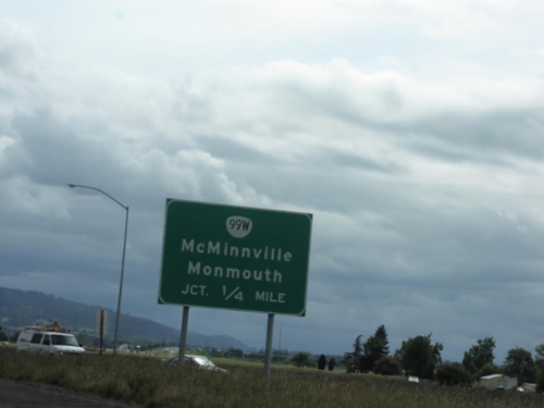 OR-22 East Approaching OR-99W