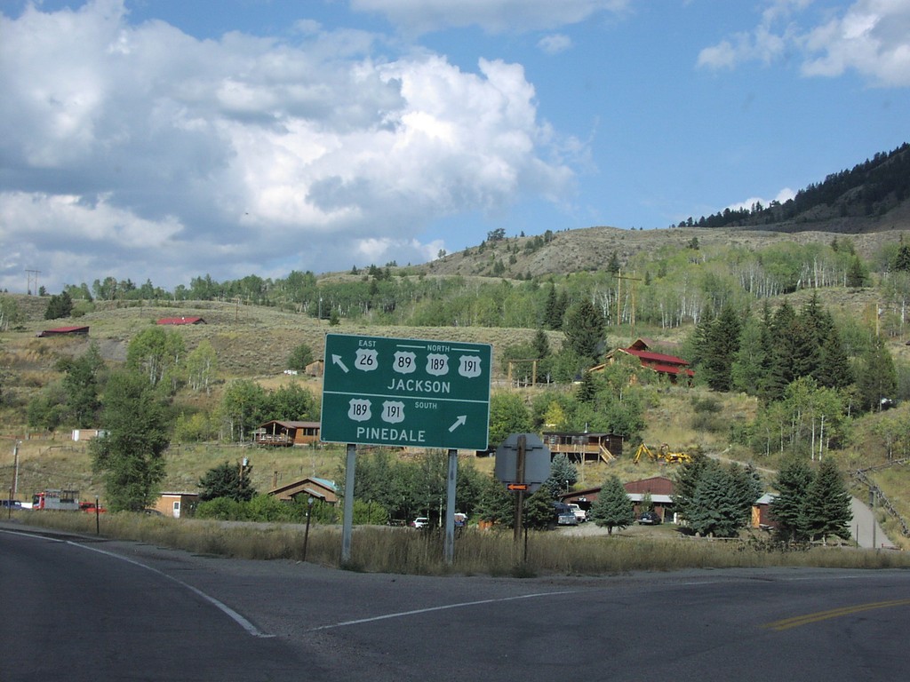 US-89 North/US-26 East at US-189/US-191 - Hoback Jct.