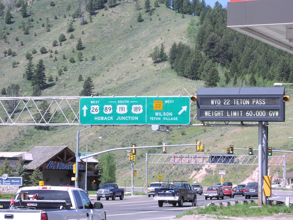 US-89/US-191/US-26/US-189 South At WY-22