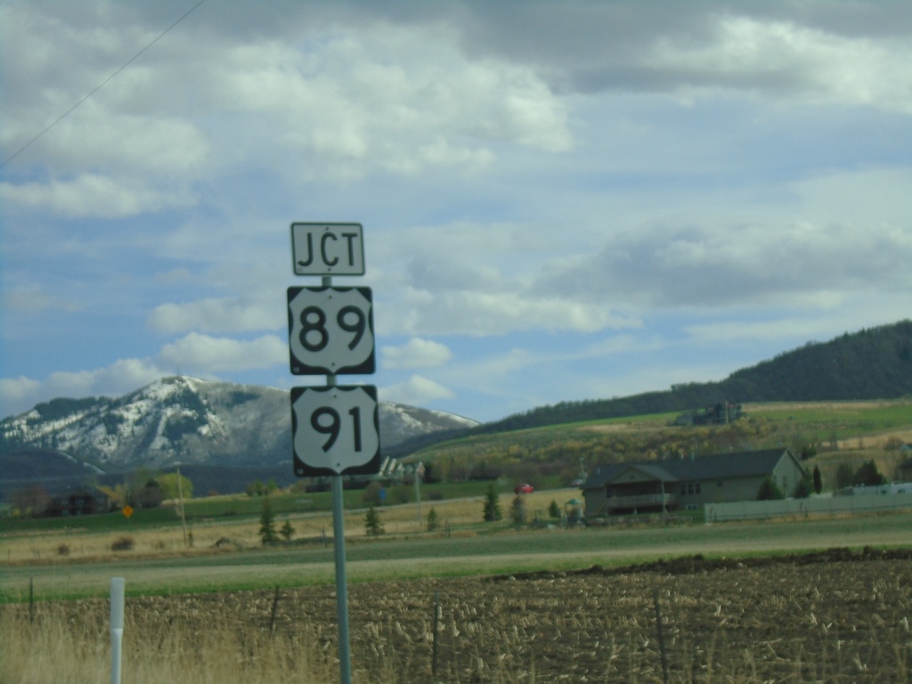 UT-23 South Approaching US-89/US-91